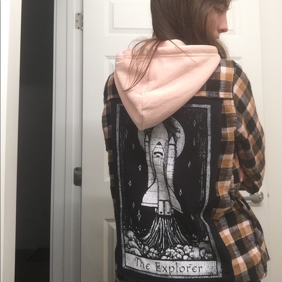 Large Customized Flannel Hoodie - Picture 2 of 3
